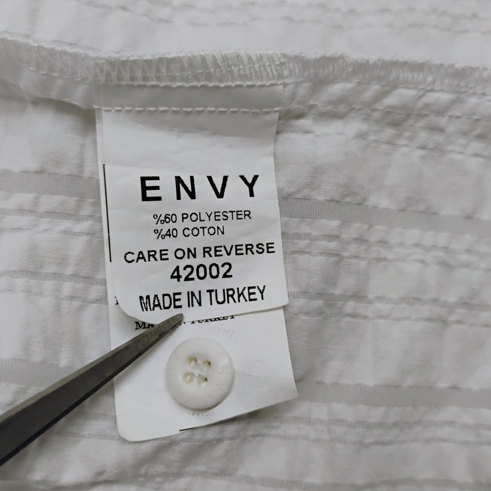 Envy Mens XL White Short Sleeve Button Up Shirt Anchor Print Cruise Casual - Picture 7 of 8